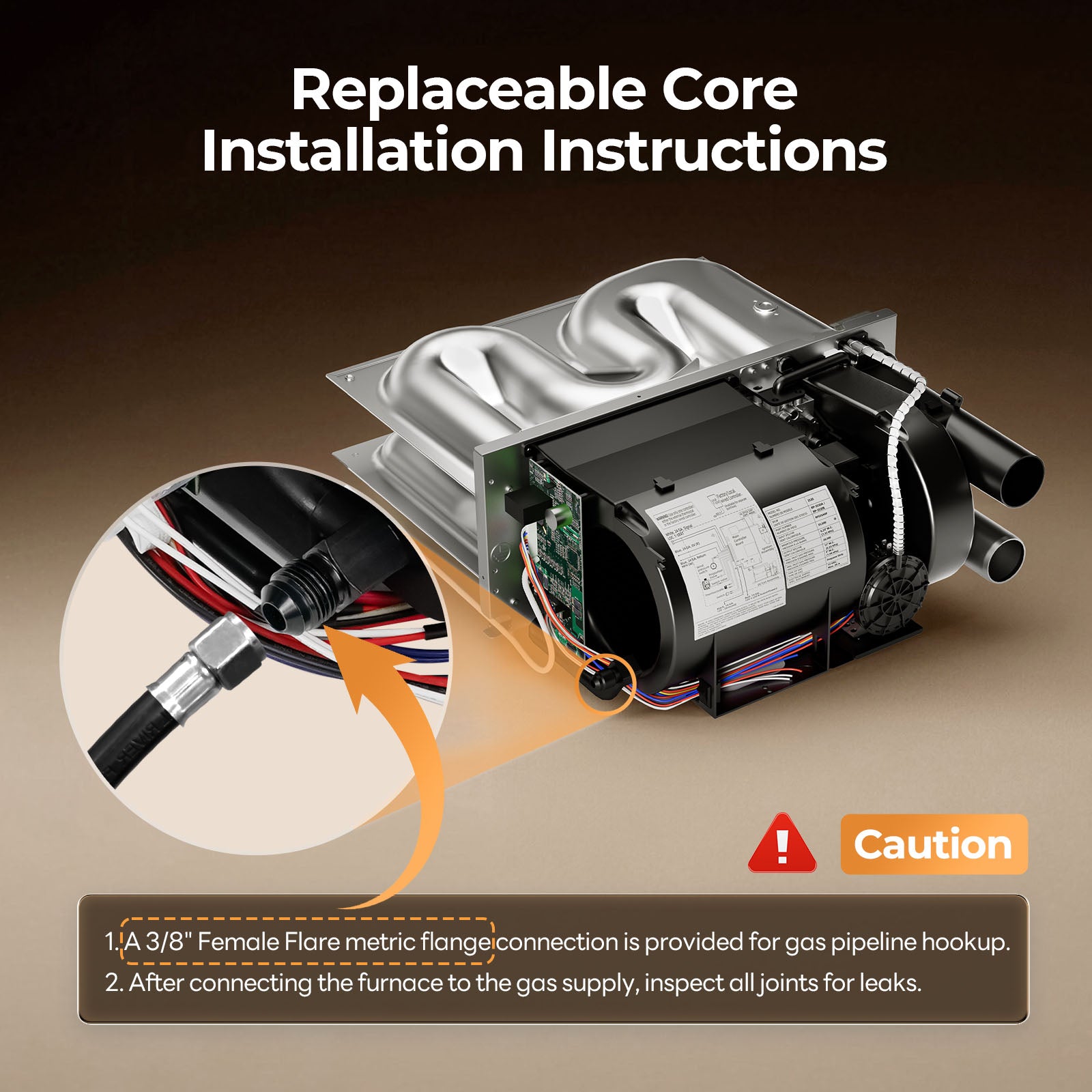FOGATTI RV Furnace Replacement Core - 30K/35K BTU Powerful Heating