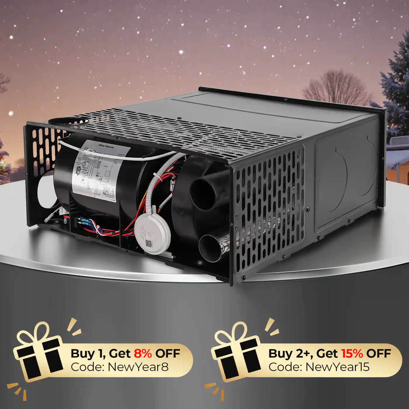 Fogatti 35,000 BTU Quiet LP Gas RV Furnace, Smart Triple Explosion-Proof, Easy Install