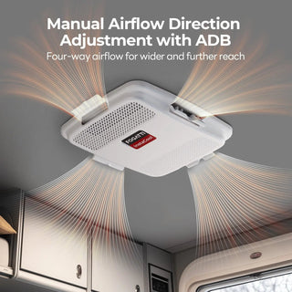 Fogatti InstaCool 15,000 BTU RV Rooftop Air Conditioner | Heat & Cool | Replaceable Non-Ducted/Ducted RV AC | 115V(AC)
