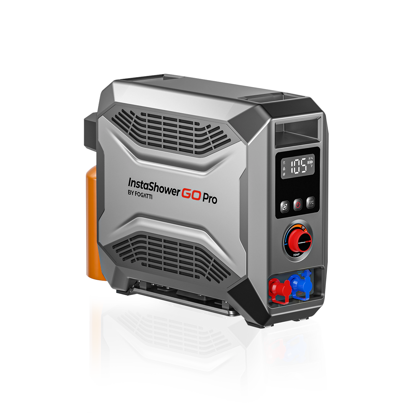 Fogatti InstaShower GO Pro Outdoor Portable Water Heater with Water Pump,22000BTU