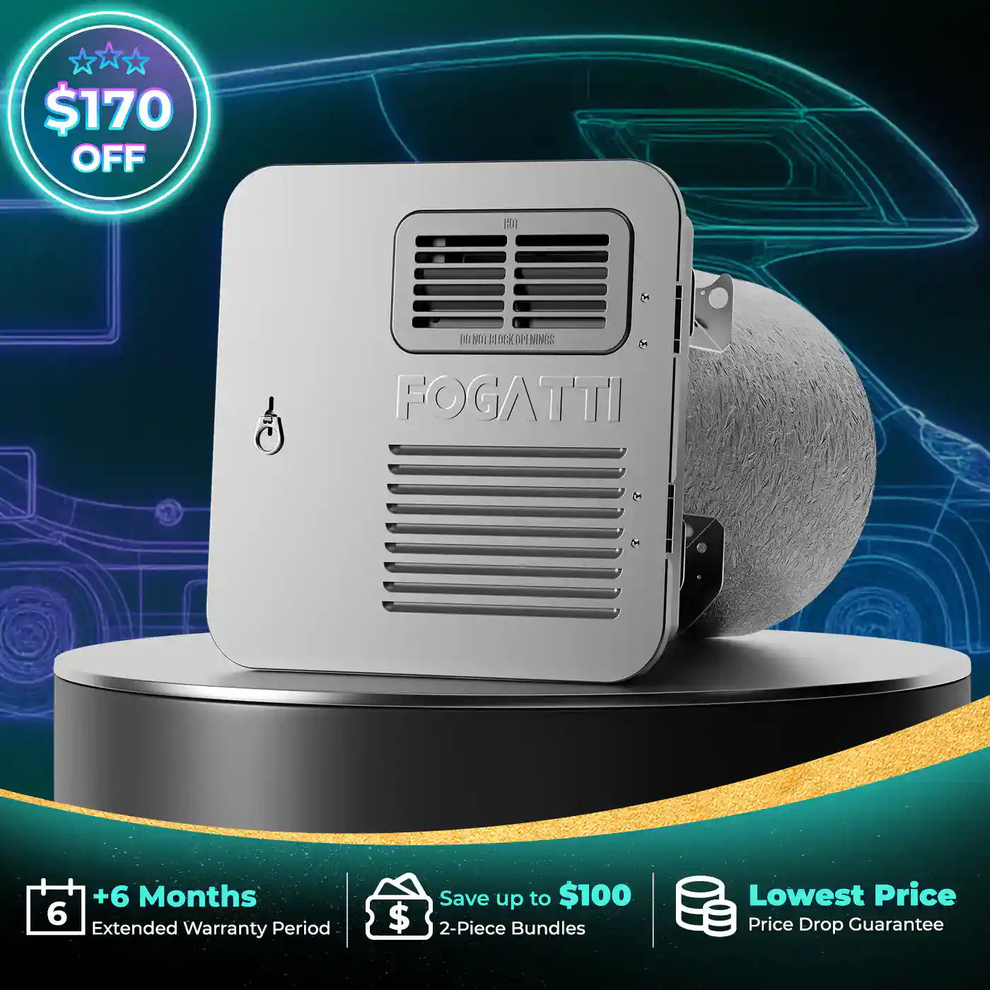 6 Gallon RV Hot Water Heater, Propane/Electric Heating, Bulit-in Lifetime Anode Rod-HybridShower 6 Ultra