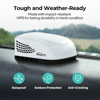Fogatti InstaCool 15,000 BTU RV Rooftop Air Conditioner | Heat & Cool | Replaceable Non-Ducted/Ducted RV AC | 115V(AC)