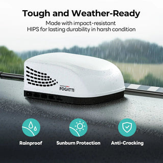 Fogatti InstaCool 15,000 BTU RV Rooftop Air Conditioner | Fast Cool | Replaceable Ducted/Non-Ducted RV AC | 115V(AC)