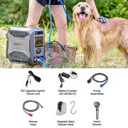 Fogatti InstaShower GO Outdoor Portable Propane Water Heater with Pump, 19000BTU