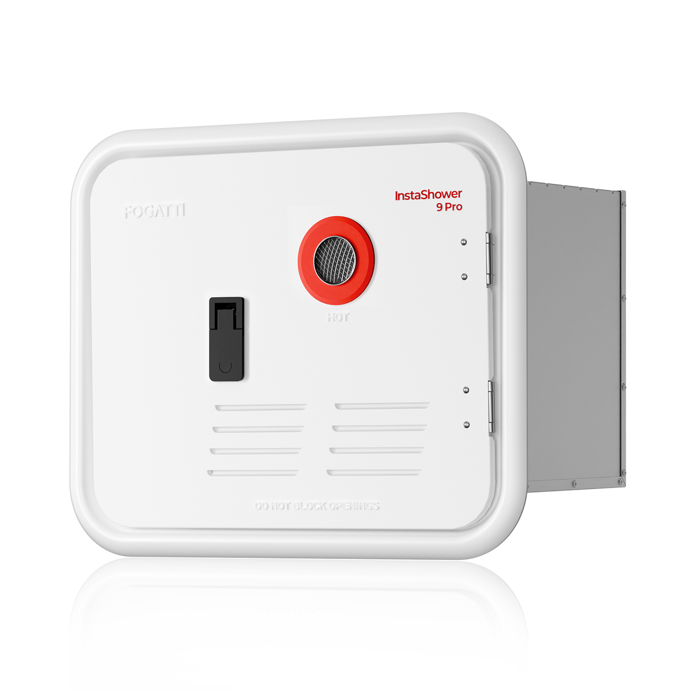 Fogatti InstaShower 9 Pro, 66,000 BTU RV Tankless Water Heater with Door & Mixing Tank