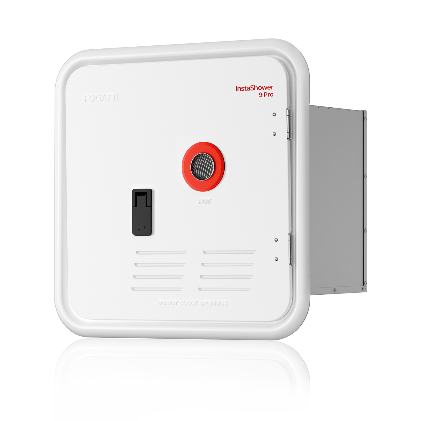Fogatti InstaShower 9 Pro, 66,000 BTU RV Tankless Water Heater with Door & Mixing Tank