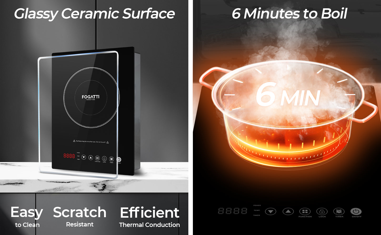 Fogatti Induction burner graphic