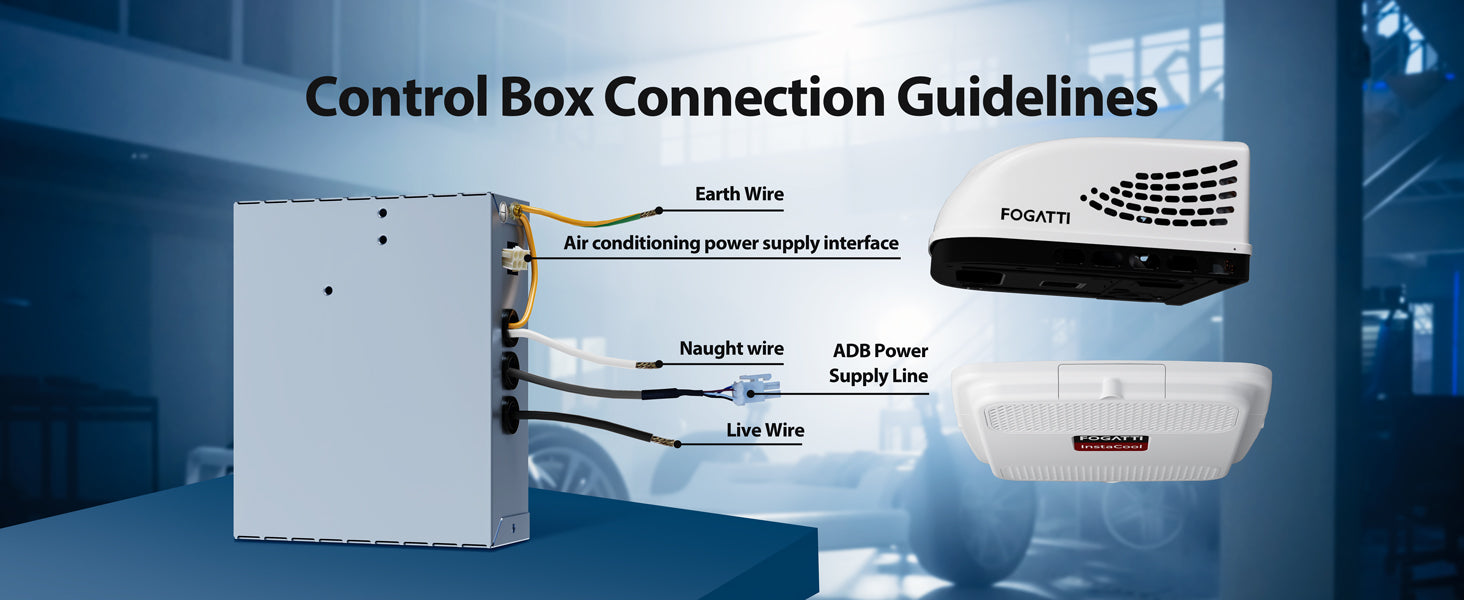 FOGATTI 13,500 BTU All-in-One Unit RV Rooftop Air Conditioner with Air  Distribution Box & Remote Controller, ADB Non-Pipe-Mounted 