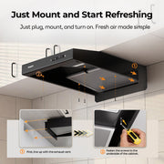 FOGATTI RV Range Hood 22 Inch with Powerful Suction | Non-Ducted / Ducted