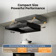 FOGATTI RV Range Hood 22 Inch with Powerful Suction | Non-Ducted / Ducted