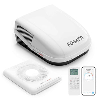 FOGATTI InstaCool Pro 18,000 BTU RV Rooftop Air Conditioner | Fast Cool | Black