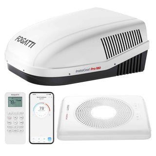 FOGATTI InstaCool Pro 18,000 BTU RV Rooftop Air Conditioner | Fast Cool | Black