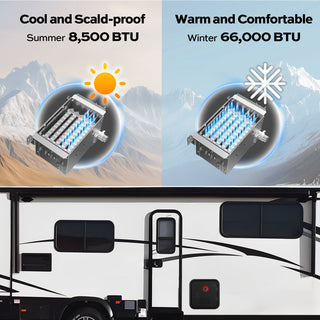 Fogatti InstaShower 9 Pro, 66,000 BTU RV Tankless Water Heater with Mixing Tank