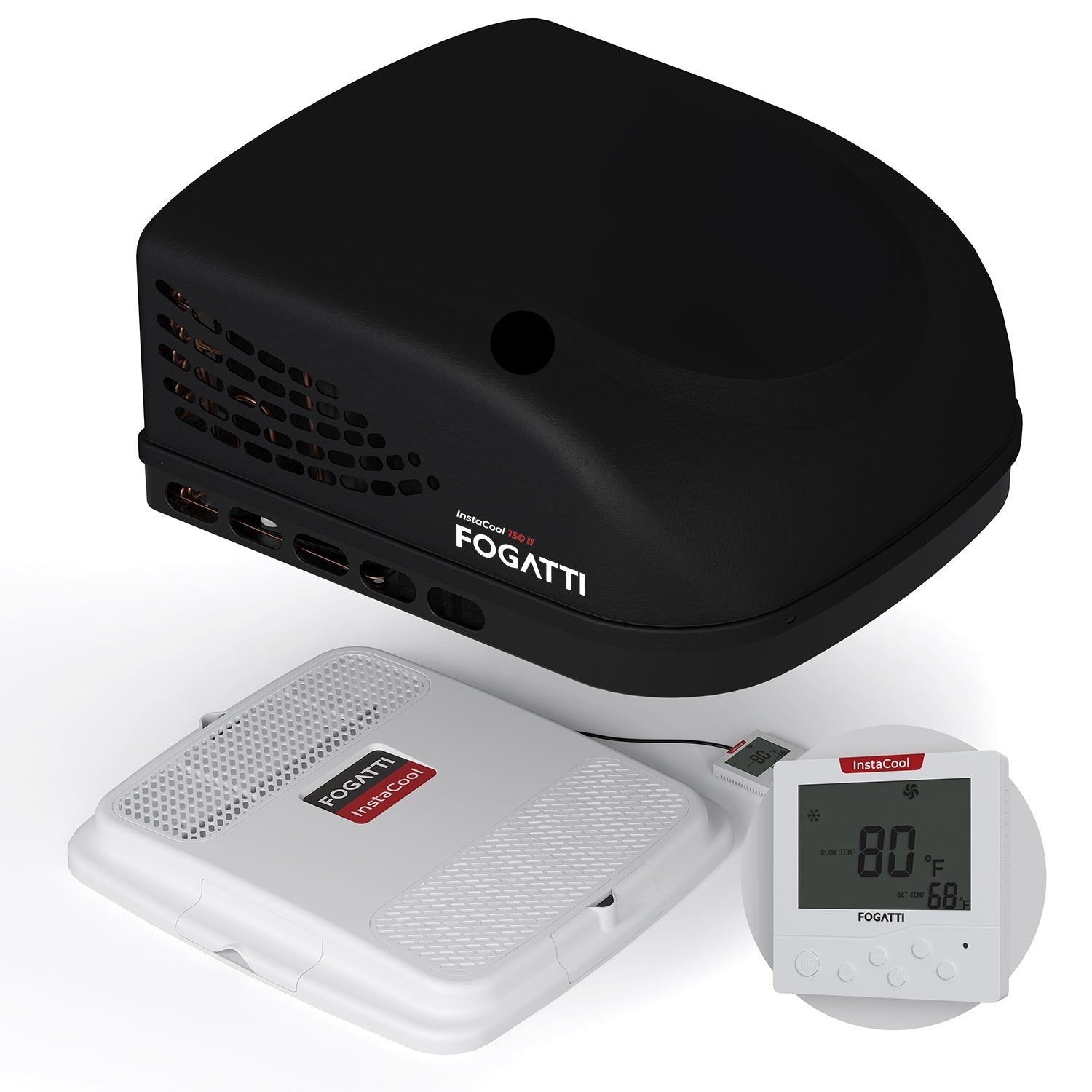 Fogatti InstaCool RV Air Conditioner15,000 BTU Black