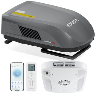 Fogatti InstaCool Ultra Rooftop RV Air Conditioner with Heat Pump | 16,000 BTU Cooling with 12,500 Heating | Non-Ducted