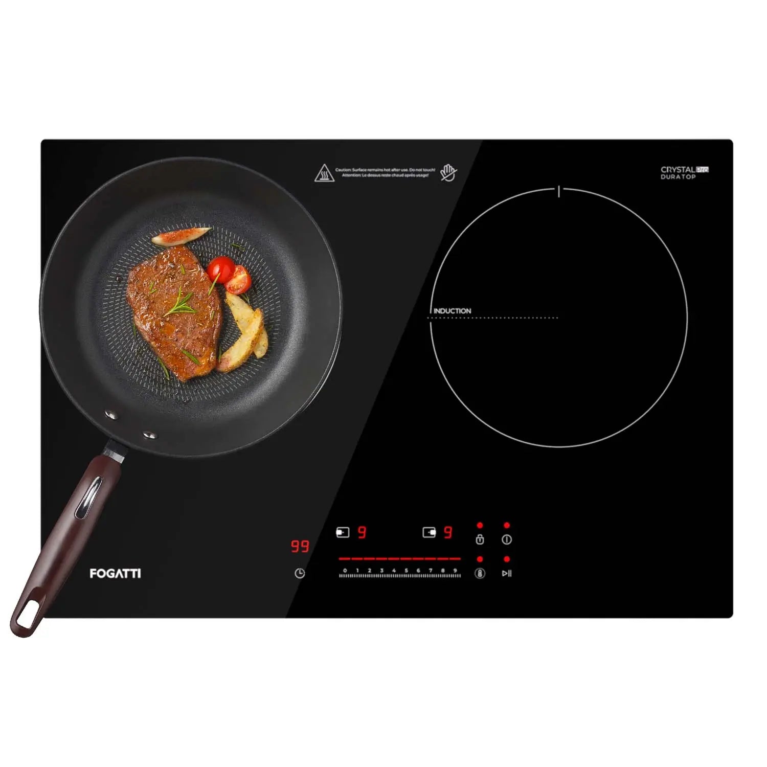 Fogatti RV Electric Induction Cooktop Double Burner