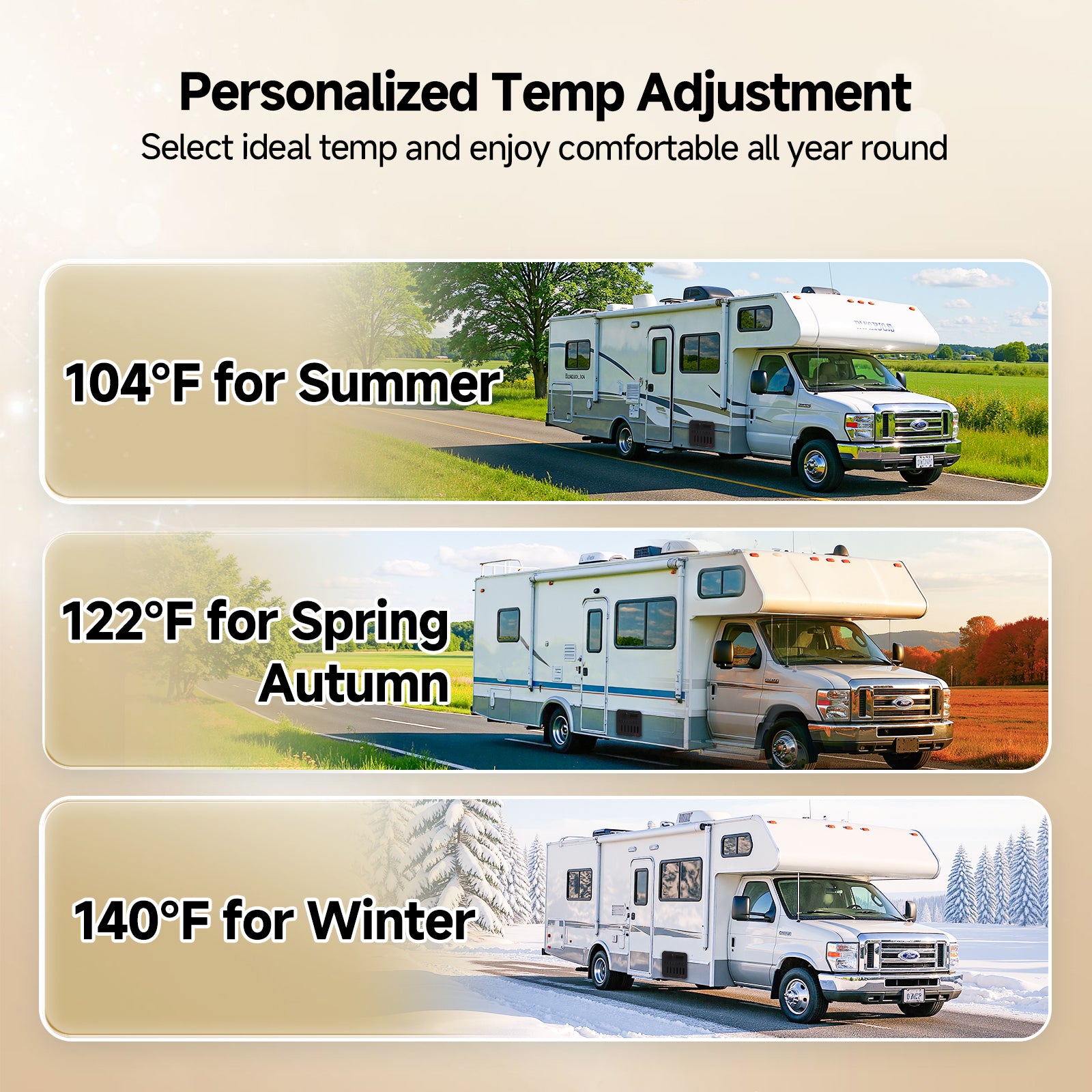 10 Gallon RV Hot Water Heater, Propane/Electric Heating, Bulit-in Lifetime Anode Rod-HybridShower 10 Pro