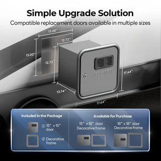 Fogatti InstaShower Ultra, 66,000 BTU, 0.5-3.9 GPM Propane RV Tankless Water Heater with Gray Door & Mixing Tank (Supreme Series)