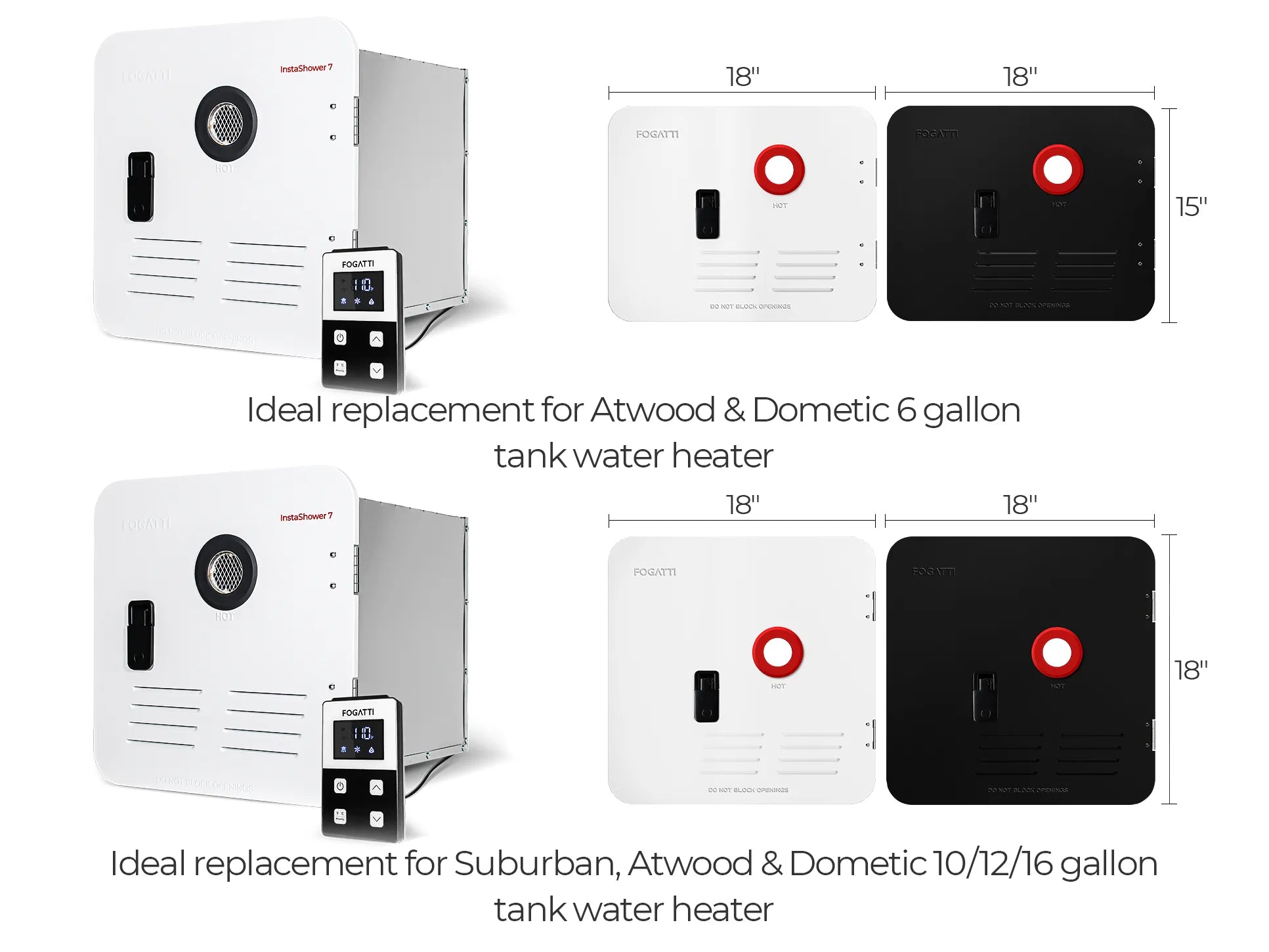 Fogatti instashower7 replace door