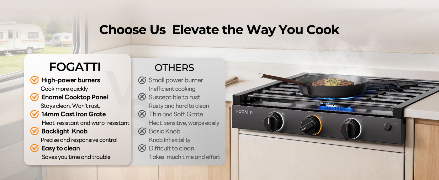 Use the higher-output burner when needed
