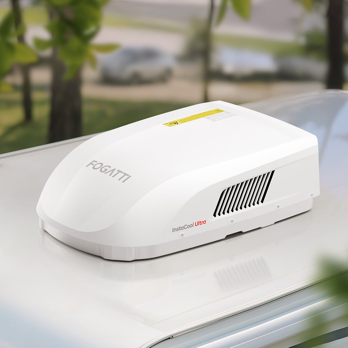 Low-profile InstaCool Ultra on an RV roof