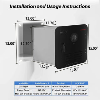 RV water heater installation