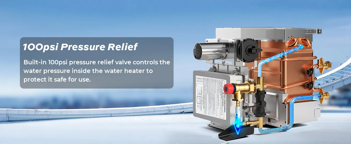 Fogatti InstaShower7 RV water heater pressure relief