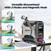 Open Box - Fogatti InstaShower GO Outdoor Portable Propane Water Heater with Pump, 19000BTU