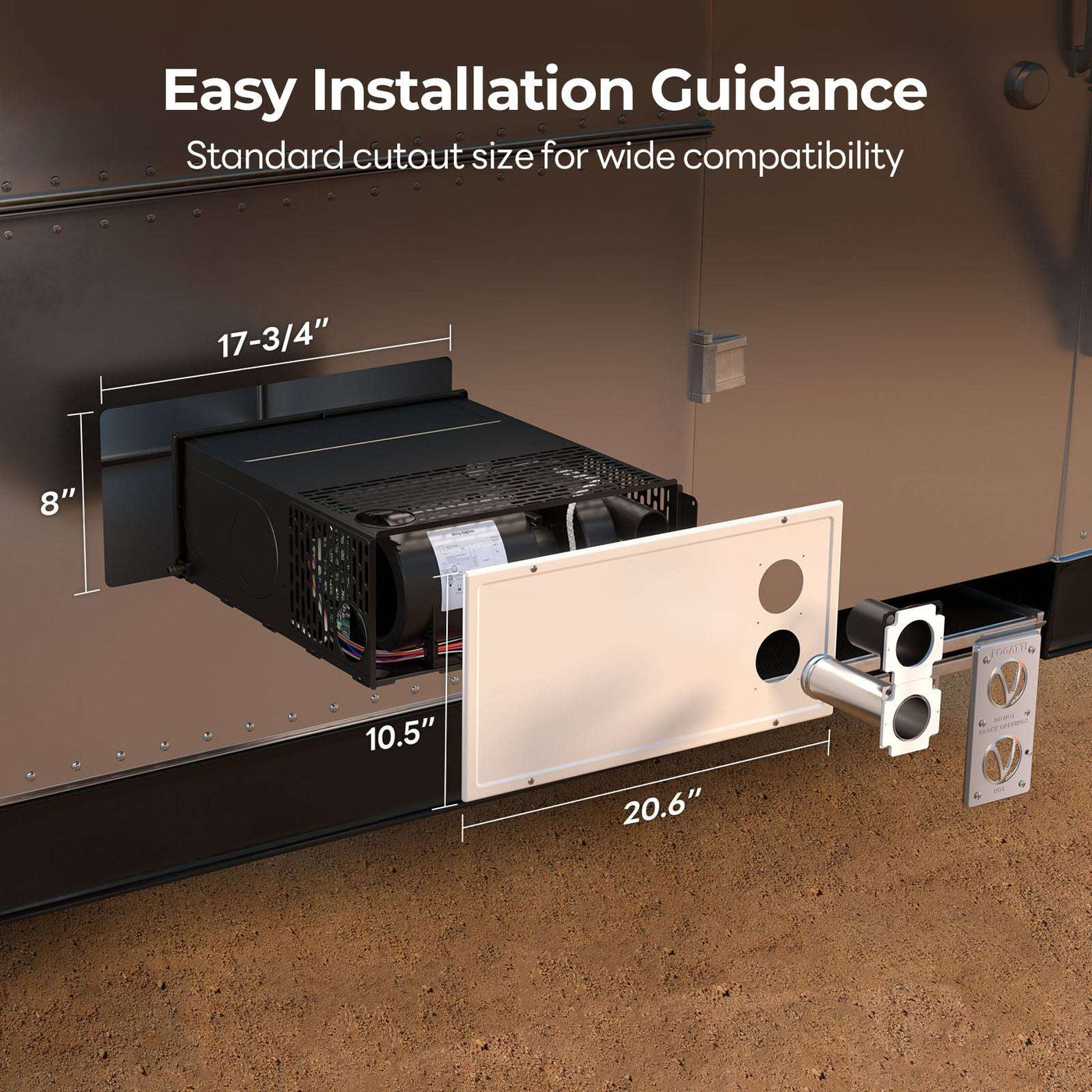 Fogatti 35,000 BTU Quiet LP Gas Propane RV Furnace, Smart Triple Explosion-Proof, Easy Install