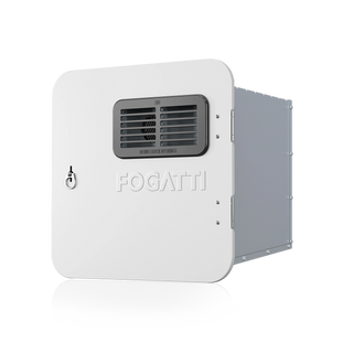 Fogatti InstaShower Ultra, 66,000 BTU, 0.5-3.9 GPM Propane RV Tankless Water Heater with Gray Door & Mixing Tank (Supreme Series)
