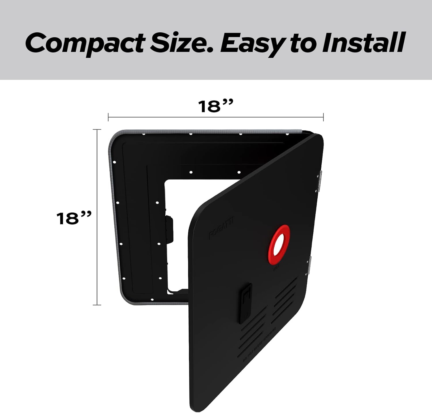 Fogatti RV Tankless Water Heater Door - 18 x 18 inches