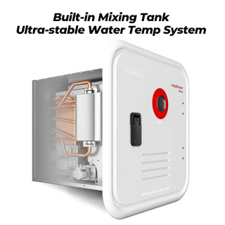 rv tankless water heater built-in mixing tank