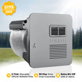FOGATTI 10 Gallon RV Hot Water Heater, Propane/Electric Heating, Bulit-in Lifetime Anode Rod-HybridShower 10 Ultra