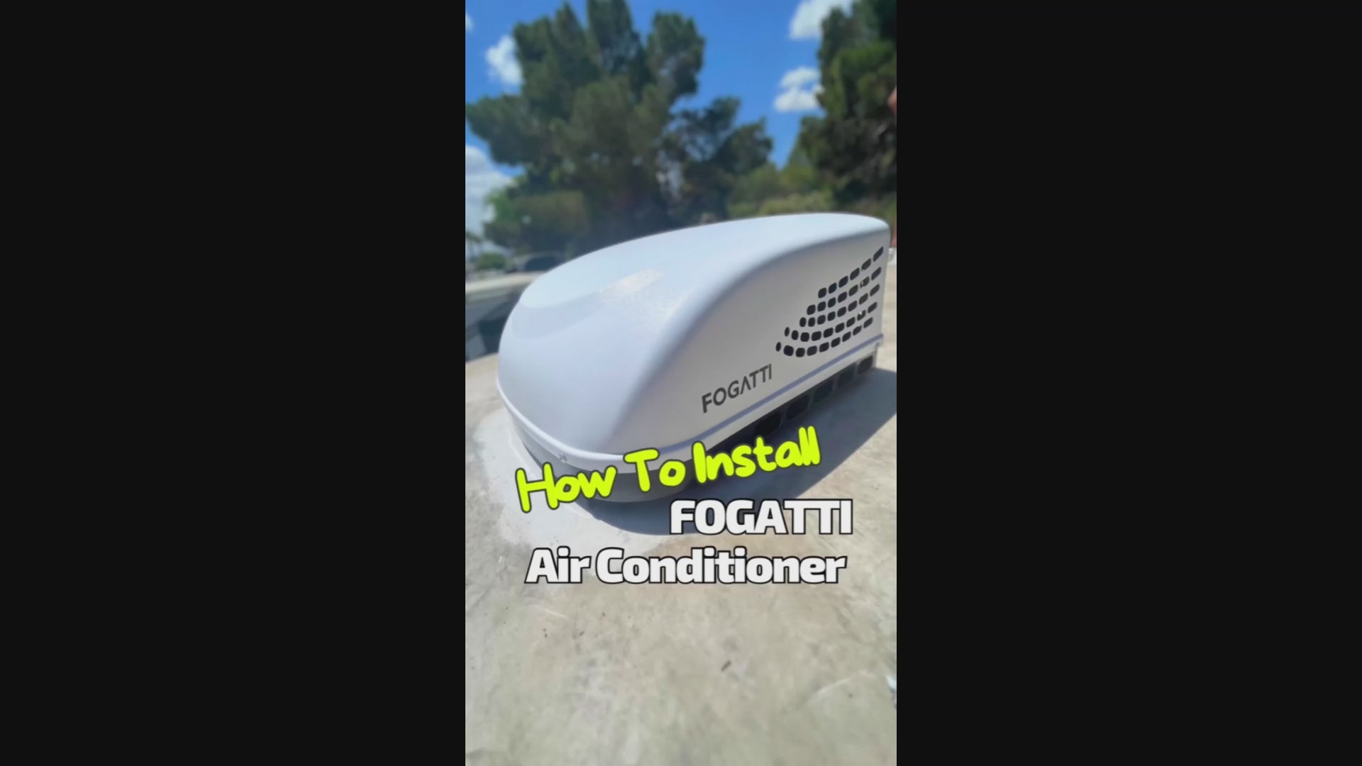 Fogatti InstaCool 150P Ⅱ RV Rooftop Air Conditioner | Heat Strip | Replaceable Ducted and Non-Ducted RV AC