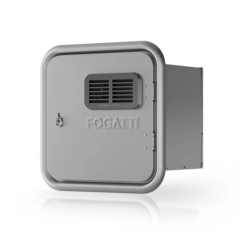 Fogatti InstaShower Ultra, 66,000 BTU, 0.5-3.9 GPM Propane RV Tankless Water Heater with Gray Door & Mixing Tank (Supreme Series)