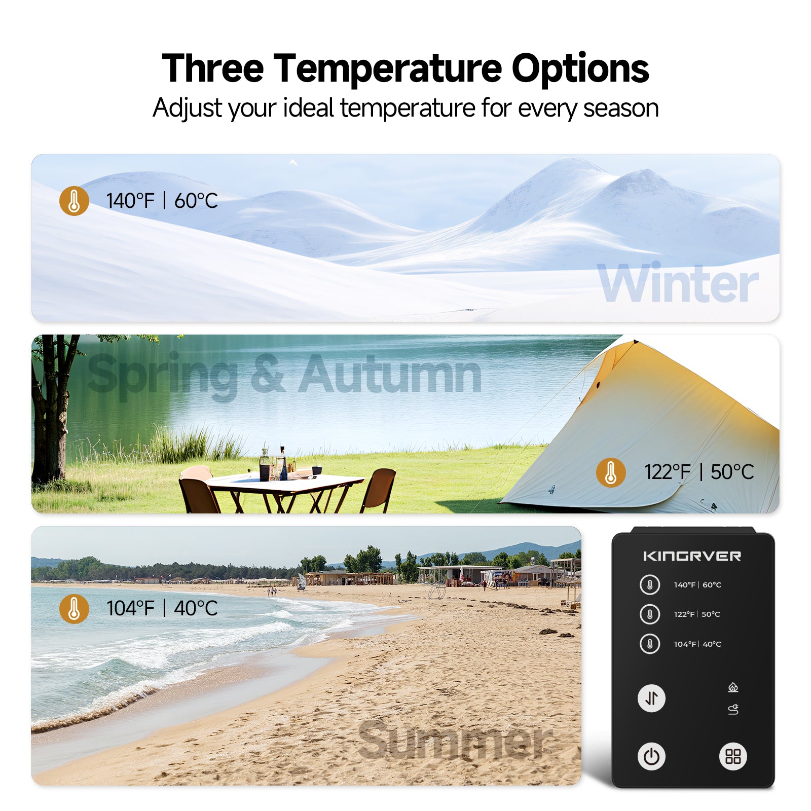 black rv tank water heater temperature options