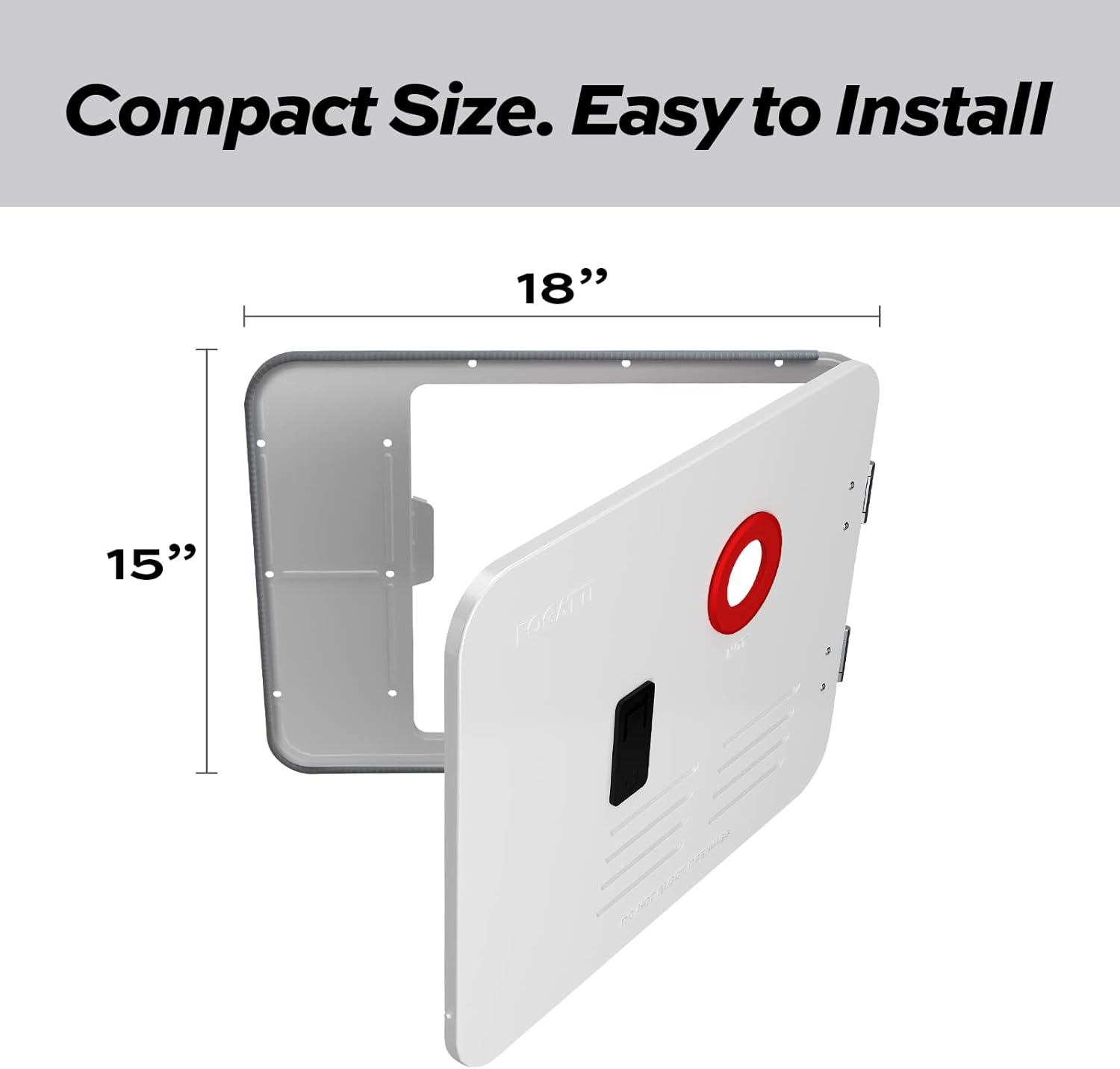 Fogatti RV Tankless Water Heater Door - 15 x 18 inches