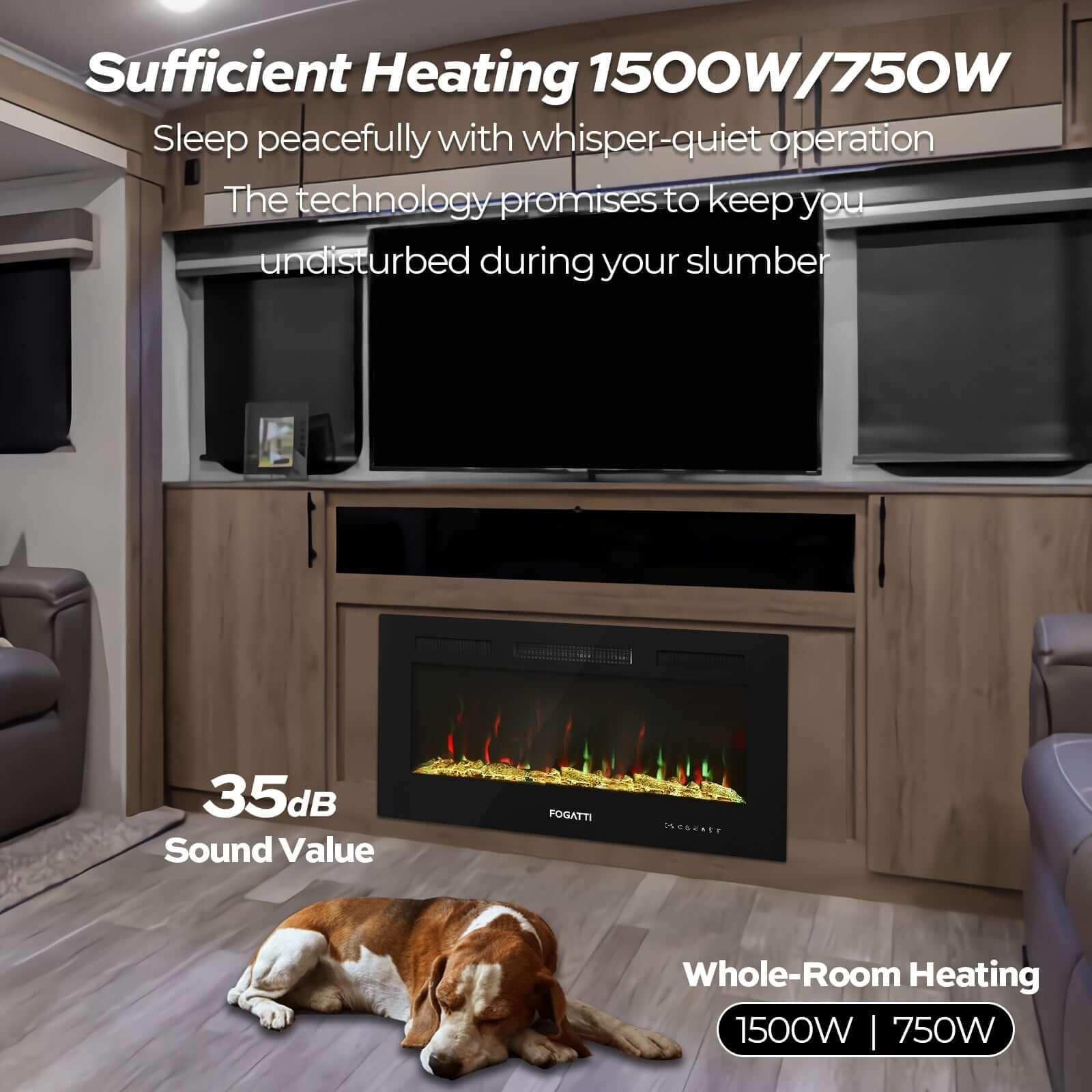 36 Inches RV Electric Fireplace - Fogatti Living