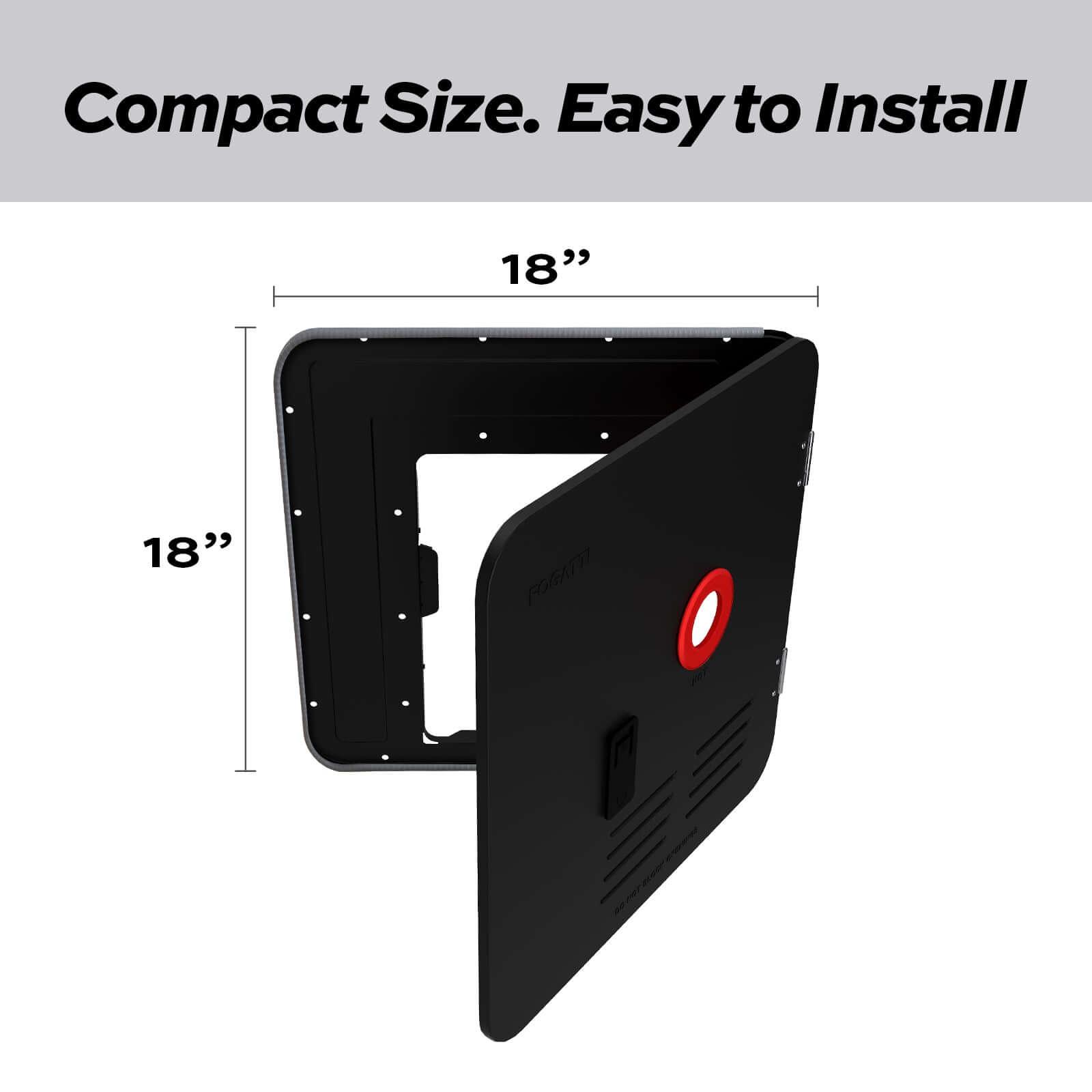 Dimensions of 18"x18" galvanized steel door